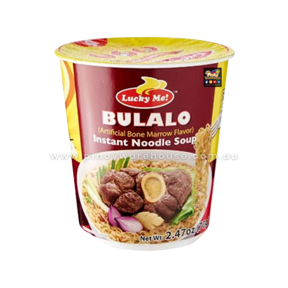 Lucky Me Bulalo Instant Oriental Noodle Soup Cup 70g * 30