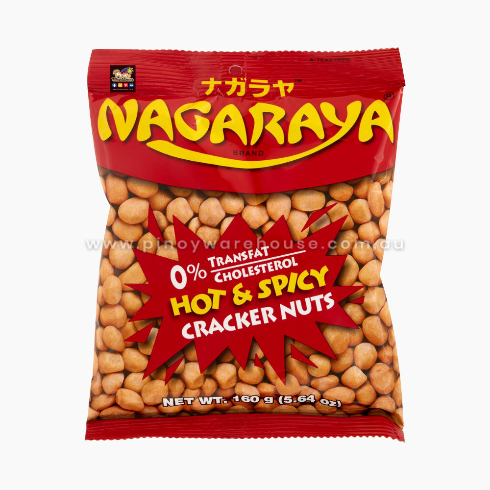 Nagaraya Cracker Nuts Coated Peanuts Hot and Spicy (Red) 160g * 48