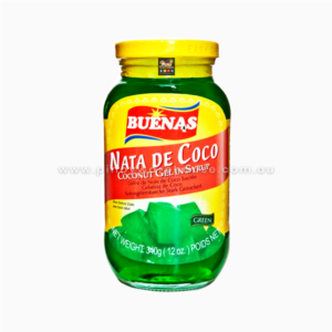 Buenas Coconut Gel Nata De Coco in Syrup Green 340g * 24