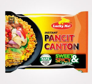 Lucky Me Instant Pancit Canton Chow Mein Noodles Sweet and Spicy (6 pack) 360g * 12
