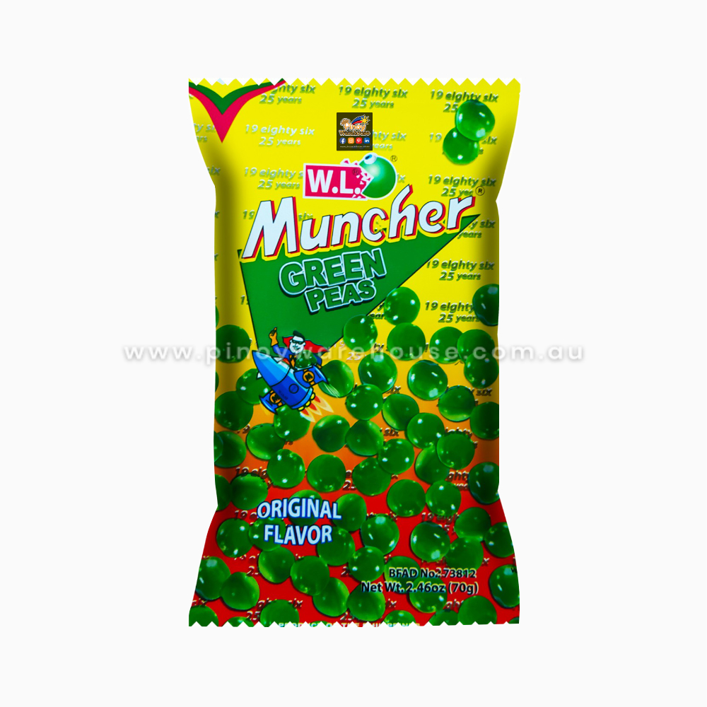 W.L. Muncher Green Peas Original 70g * 100